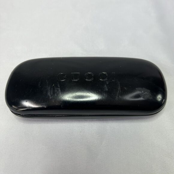 Gucci Accessories - VINTAGE 1990's GUCCI Sunglass/Eyeglass Clam Shell Hard Case - Black Leather